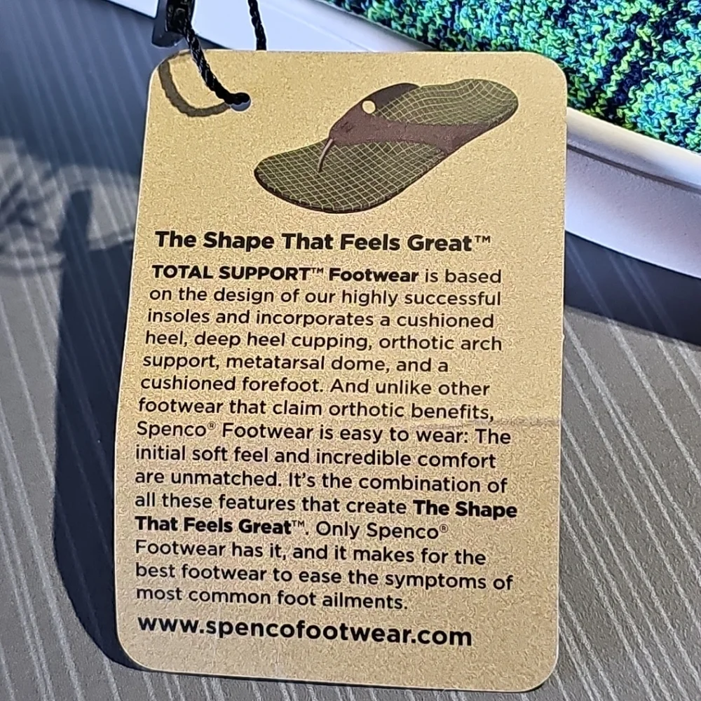 Spenco Coastal Slip-On Orthotic Sneakers Women's 7.5W Stretchy Comfort Shoes NWB
